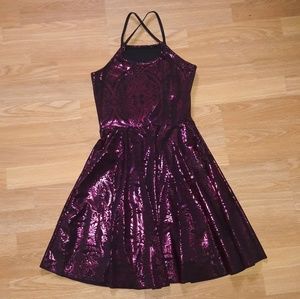 Black Milk Geometric Floral Pink Reversible dress